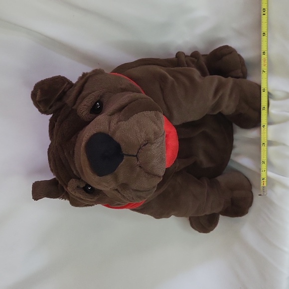 Dandee Shar Pei Bull dog Bull mastiff valentine chocolate plush 10" - Picture 14 of 16